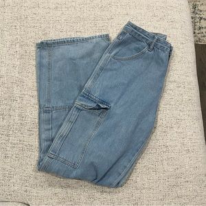 High waist wide leg denim jeans